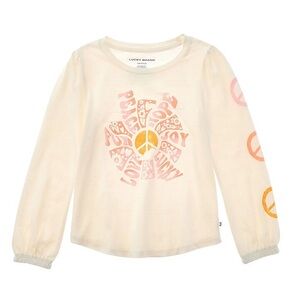 Girls Size M 8/10 Lucky Brand Long Sleeve Tee